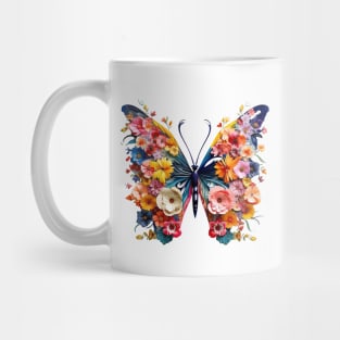 Petals in Flight: Enchanting Butterfly of Blooms Mug
